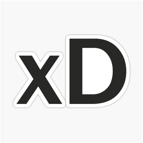 Xd Text Emoticonemoji Sticker For Sale By Platnix Redbubble