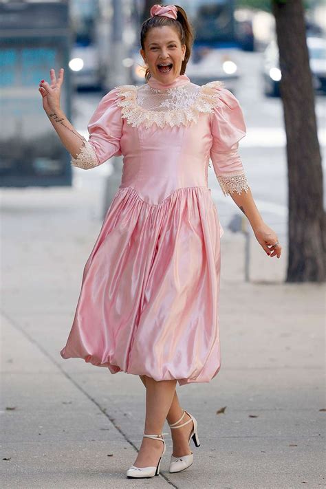 Drew Barrymore Dresses Up As Her Never Been Kissed Character