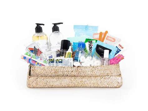 It's ideal for a rustic country affair, but could also work at a beach wedding. What To Put in a Wedding Bathroom Basket