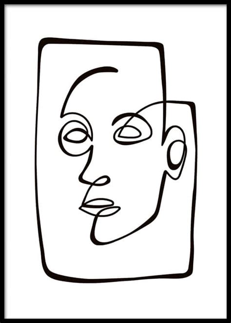 Adobe illustrator face line art tutorial in this tutorial you'll learn how to create face lineart using adobe. Abstract Line Portrait Poster