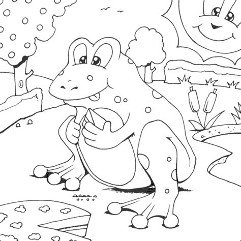 Estos son algunos ejemplos de animales anfibios que respiran por la piel: Rana #98 (Animales) - Páginas para colorear