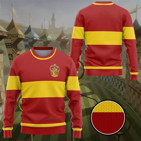 Harry Potter Gryffindor Quidditch Custom Ugly Sweater