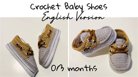 How To Crochet Baby Shoes 0 To 3 Months Step By Step English