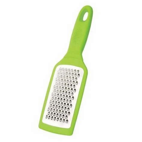 Green And Silver Stainless Steel And Plastic Kitchen Cheese Grater At