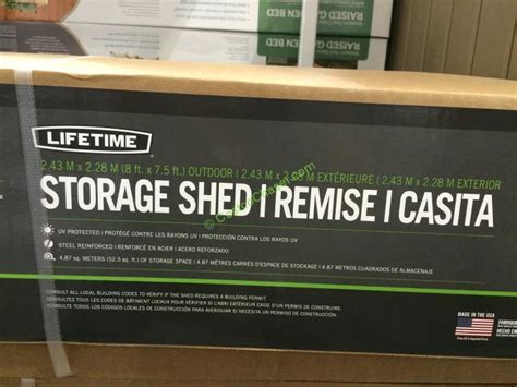 10x10 storage shed costco oakridge 8 x 12 storage shed full timelapse ideas: Lifetime Products 8′ x 7.5′ Resin Outdoor Storage Shed ...