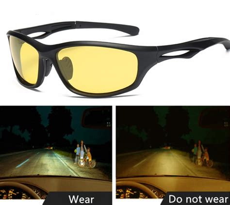night vision glasses for headlight polarized driving sunglasses yellow lens uv400 protection