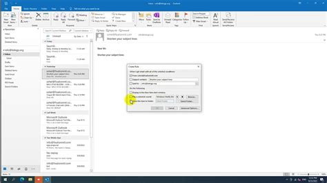 How To Create Folder In Outlook For Specific Email Address Youtube