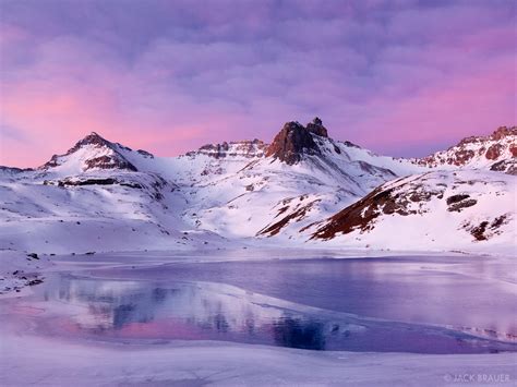 Icy Ice Lakes Sunrise San Juan Mountains Colorado