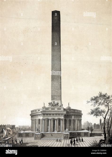 Washington Monument Print Showing The Washington Monument As Designed