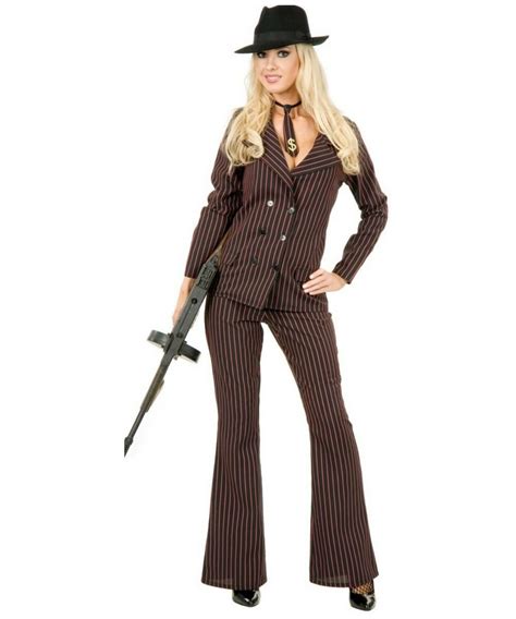 Gangster Moll Pink Adult Costume 1920s Women Halloween Costumes