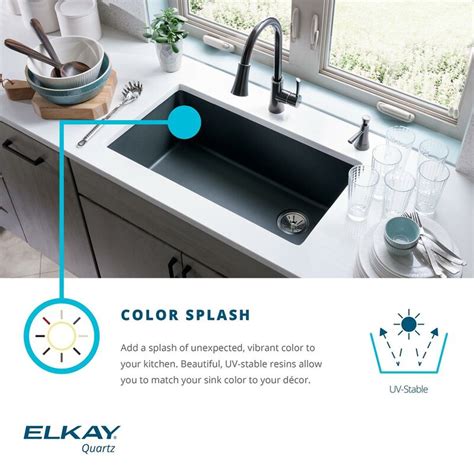 It can be switched to a cutting board or a separate sink mode. Elkay Quartz Classic 33" x 22" Drop-In Kitchen Sink ...