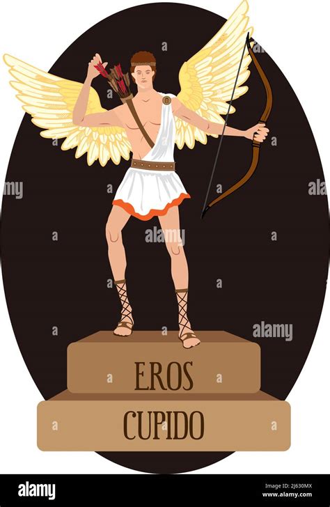 Illustration Vector Isolated Of Roman And Greek Gods Eros Cupido