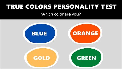 True Colors Personality Test Which Color Are You Reveals Your