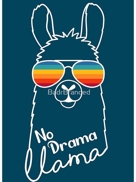 Cute Design For Llama Wearing Sunglasses Poster By Badrbranded