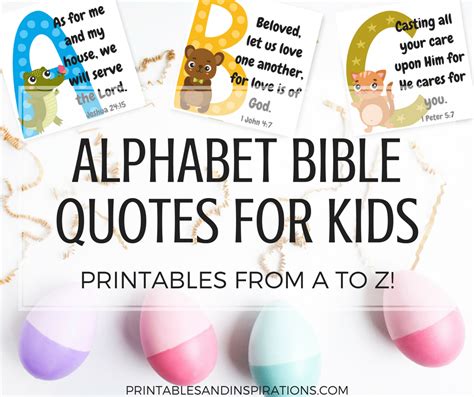 Free Printable Alphabet Memory Verses For Kids Bible Quotes