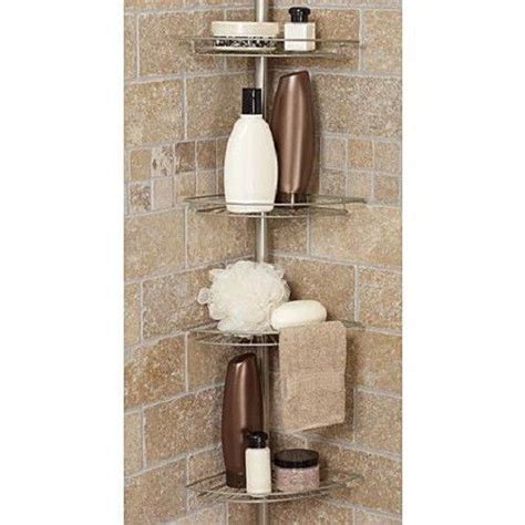 15 awesome bathtub corner shelves snapshot ideas. Bath Shower Caddy Corner Tension Rod Bathtub Soap Shampoo ...