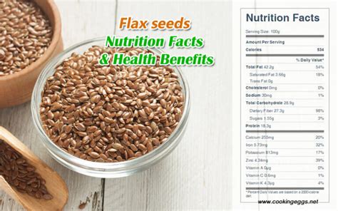 Flax Seeds Nutrition Facts And Health Benefits Cookingeggs