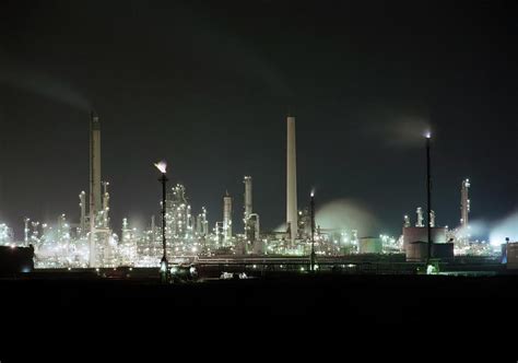 Oil Refinery At Night Photograph By Robert Brookscience Photo Library