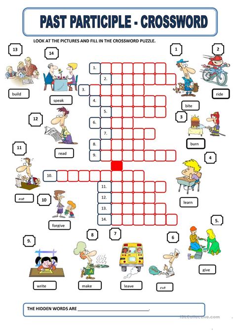 Please check your puzzle carefully to make sure all of your words are there. PAST PARTICIPLE worksheet - Free ESL printable worksheets ...