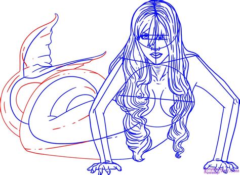 How to Draw a Mermaid Step by Step, Step by Step, Mermaids ... She then wishes for legs and lands up marrying the prince.