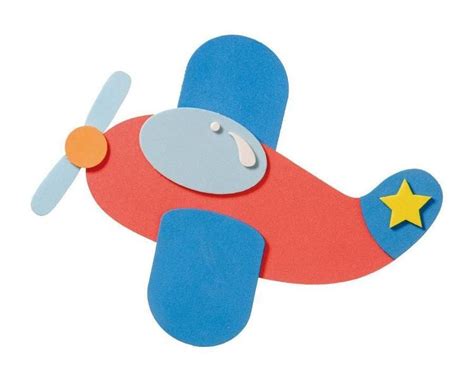 Flugzeug bastelvorlage transportmittel papier spielzeug zum basteln spielen. Moosgummi Flugzeug,Bastelset | Kreativ, Auto basteln ...