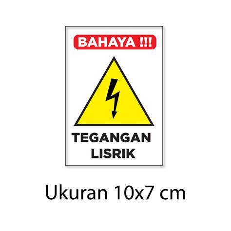 Jual Stiker Bahaya Listrik Tegangan Tinggi 10x7cm Shopee Indonesia