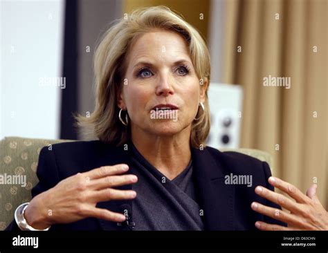 Katie Couric Anchor Of Cbs Evening News Participates In A Forum On