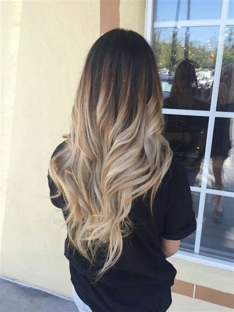 Long Layered V Shaped Ombre Ombre Hair Blonde Hair Styles Long Hair