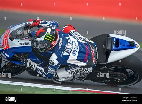 Jorge Lorenzo On The Yamaha M1 Moto Gp Bike Hi Res Stock Photography