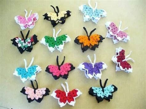 De Colores Crochet Butterfly Free Pattern Crochet Flower Patterns