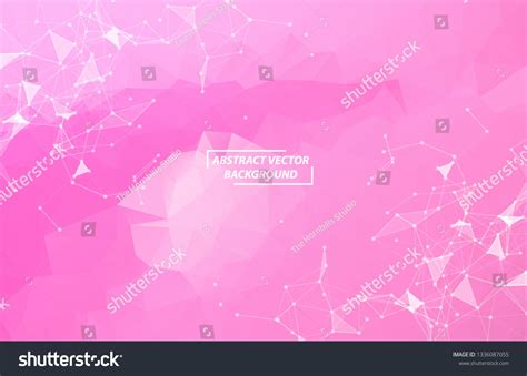 Geometric Pink Polygonal Background Molecule And Communication