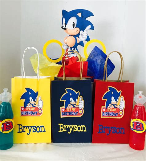 Sonic The Hedgehog Party Favor Bags I Decorated Favor Bagsboxes I