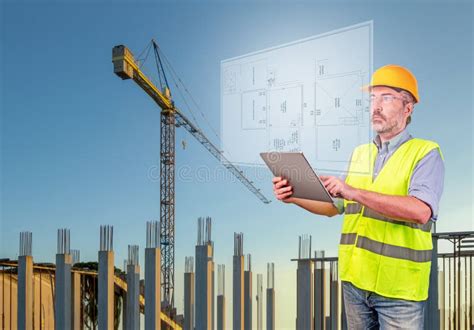 Architect In A Construction Site Stock Photo Image Of Architect