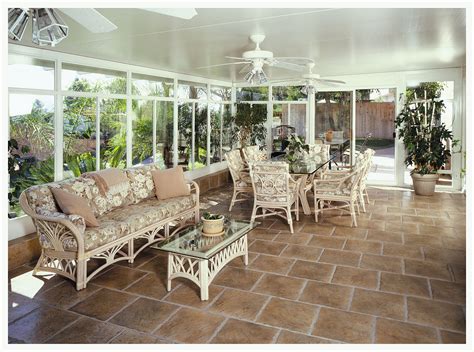 Your enclosed outdoor space will not have typical deck furniture. Enclosed Sunrooms - Ocean Pacific Patios