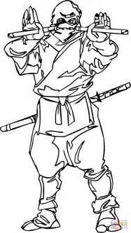Ninja With Nunchucks Coloring Pages Coloring Pages
