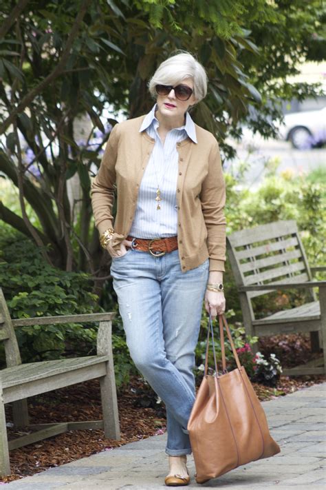 Blue Jeans And Button Down Style At A Certain Age Fashion Over 50