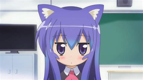 Anime Girl With Purple Hair And Cat Ears