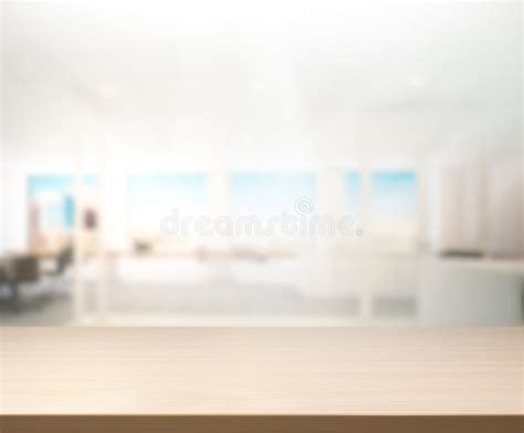 Table Top And Blur Office Of Background Stock Photo Image Of Blank