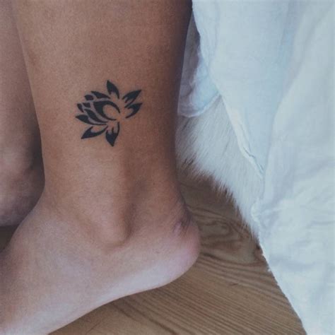 Lotus Flower Tattoo On The Ankle