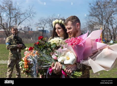 Kyiv Ukraine Th Apr Friends In Arms From The Kyiv Territorial Defense Unit With The
