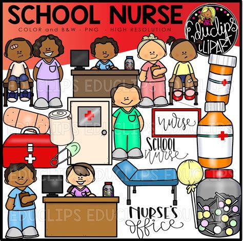 School Nurse Clip Art Set Edu Clips