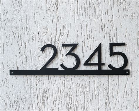 House Number Plaque Modern House Numbers Metal Address Sign Address