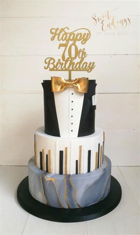 70th Birthday Cake For A Gentlemen 70th Birthday Cake Birthday Cakes
