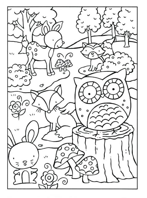 Coloring Pages Of Forest Animals Paringin St2