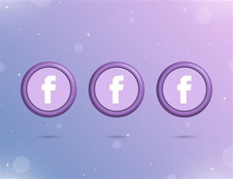 Premium Photo Three Round Buttons With The Logo Of The Social Network