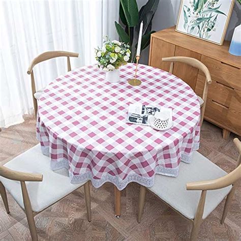 Vinyl Lace Round Tablecloth