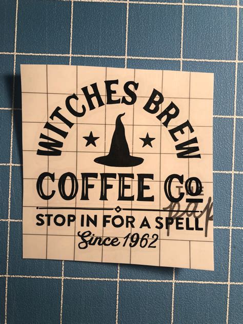 Witches Brew Vinyl Decal Halloween Vinyl Decal Witch Decal Etsy