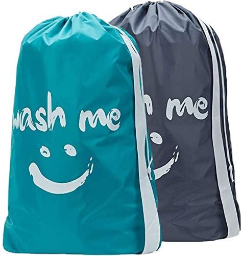 Homest 2 Pack Travel Laundry Bag With Strap Rip Stop Large Drawsting