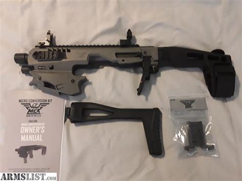 armslist for sale caa mck micro conversion kit glock 17 19 9mm flat gray grey