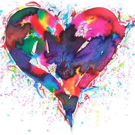 By Emma Plunkett Watercolor Heart Abstract Watercolor Art
